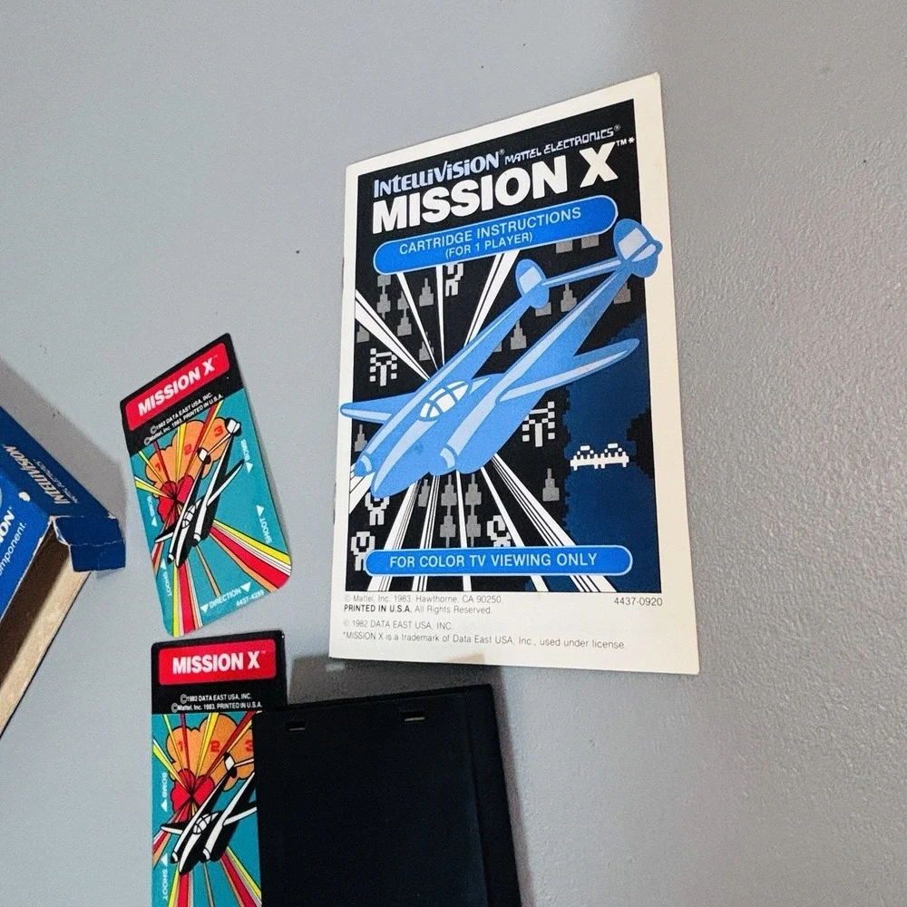Mattel Intellivision Mission X Video Game No.4437 Complete 1983